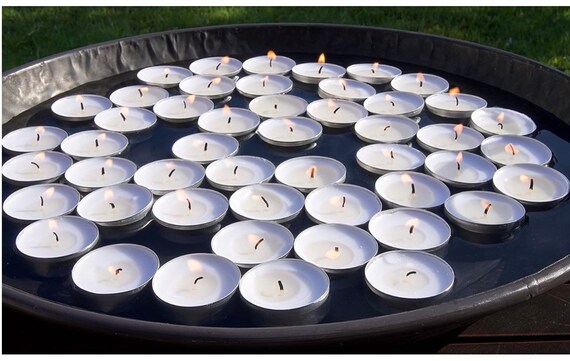 White Unscented Tea Light Candles 100 PCS 4 Hour Burning Ambient Candle 100  Pack