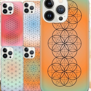 sacred geometry phone cover • spiritual mandala phone case for iPhone 16 15 14 13 12 • All Models • Samsung S25 S24Fe S23 A56 • Pixel 9Pro 8
