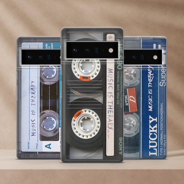 Étui pour téléphone nostalgie des années 80 • Étui à cassettes vintage pour Google Pixel 8A 8Pro 7Pro 7A 6A • iPhone 15 14 13 12 11 XR • Samsung S23 S22 S21FE A14