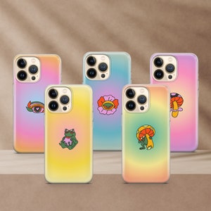 trippy art phone case psychedelic aura cover for iPhone 15 14 13 12 11 XR All Models Samsung S24 S22 S21FE A14 Google Pixel 8 Pro 7 image 1