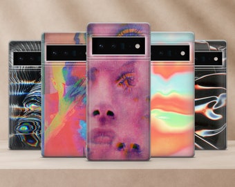 Funda de teléfono con arte abstracto • Funda de teléfono psicodélica para Google Pixel 9 8A 8Pro 7Pro 7A 6A • iPhone 16 15 14 13 12 11 XR • Samsung S25 S24+ S23