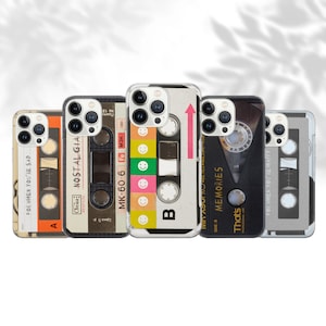 vintage mixtape-telefoonhoes, cassettehoesje, nostalgische cover voor iPhone 16 15 14 13 • Alle modellen • Samsung S25 S24Fe S23 • Pixel 9Pro, 8A