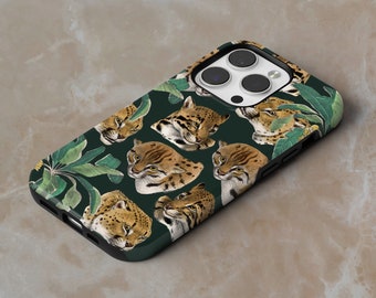 Tough jungle phone case • Tiger cat cover for iPhone 15 14 13 12 11 XR • Google Pixel 8 8Pro 7A 6A • Samsung S24 S23 S22 A54