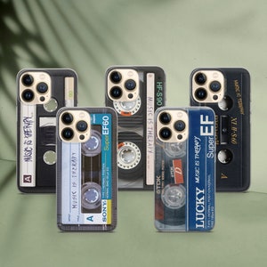 Cassette Tape Phone Case, Retro Vintage Video Tape Cover for iPhone 7, 8,  11, 12, Galaxy S10, S20, A40, A50, A51, P20, P30 