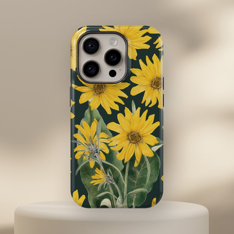 Robuste Handyhülle mit Blumenmuster Botanische Blumenhülle für iPhone 15 14 13 12 11 XR Google Pixel 8 8Pro 7A 6A Samsung S24 S23 S22 A54 Bild 1