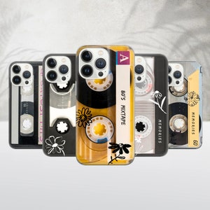 telefoonhoesje met herinneringen aan vroeger, muziekcassettecover voor iPhone 16 15 14 13 12 • Alle modellen • Samsung S25 S24Fe S23 A56 • Pixel 9Pro XL 8A 7