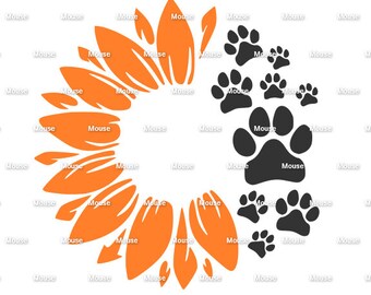 Download Sunflower Paw Print Etsy
