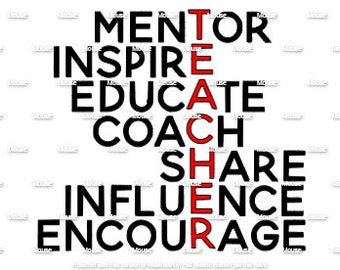 Mentor Inspire Education Coach Teacher - .svg .png .dxf for Cricut & Silhouette Die Cutting Machines / Adobe, Design Space, Inkscape