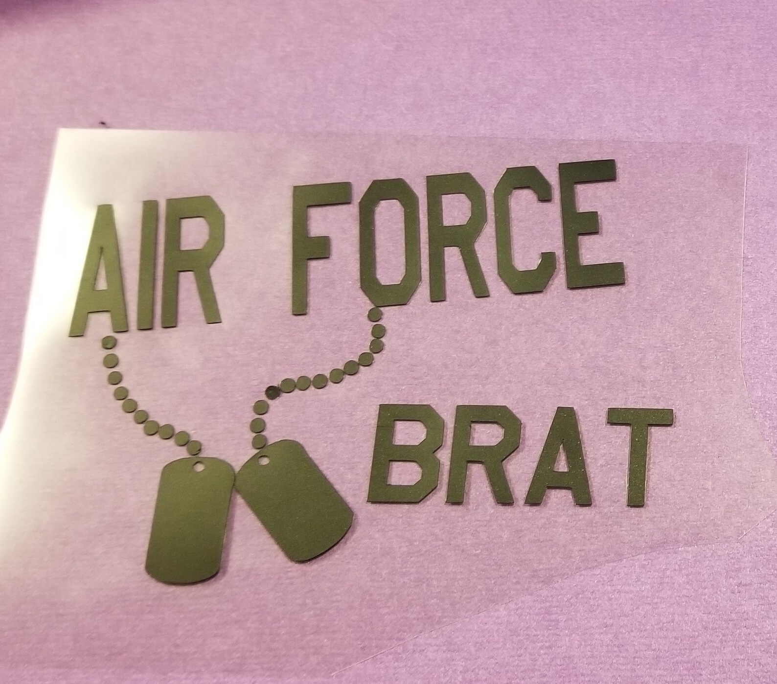 Air Force Brat With Dog Tags .svg .png .dxf for Cricut & Silhouette Die