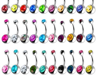 Barras para Piercing de Ombligo - ¡Muchos Colores Disponibles!