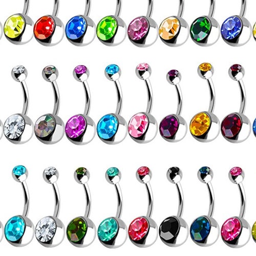 Belly Navel Piercing Bars Many Colours Available Etsy