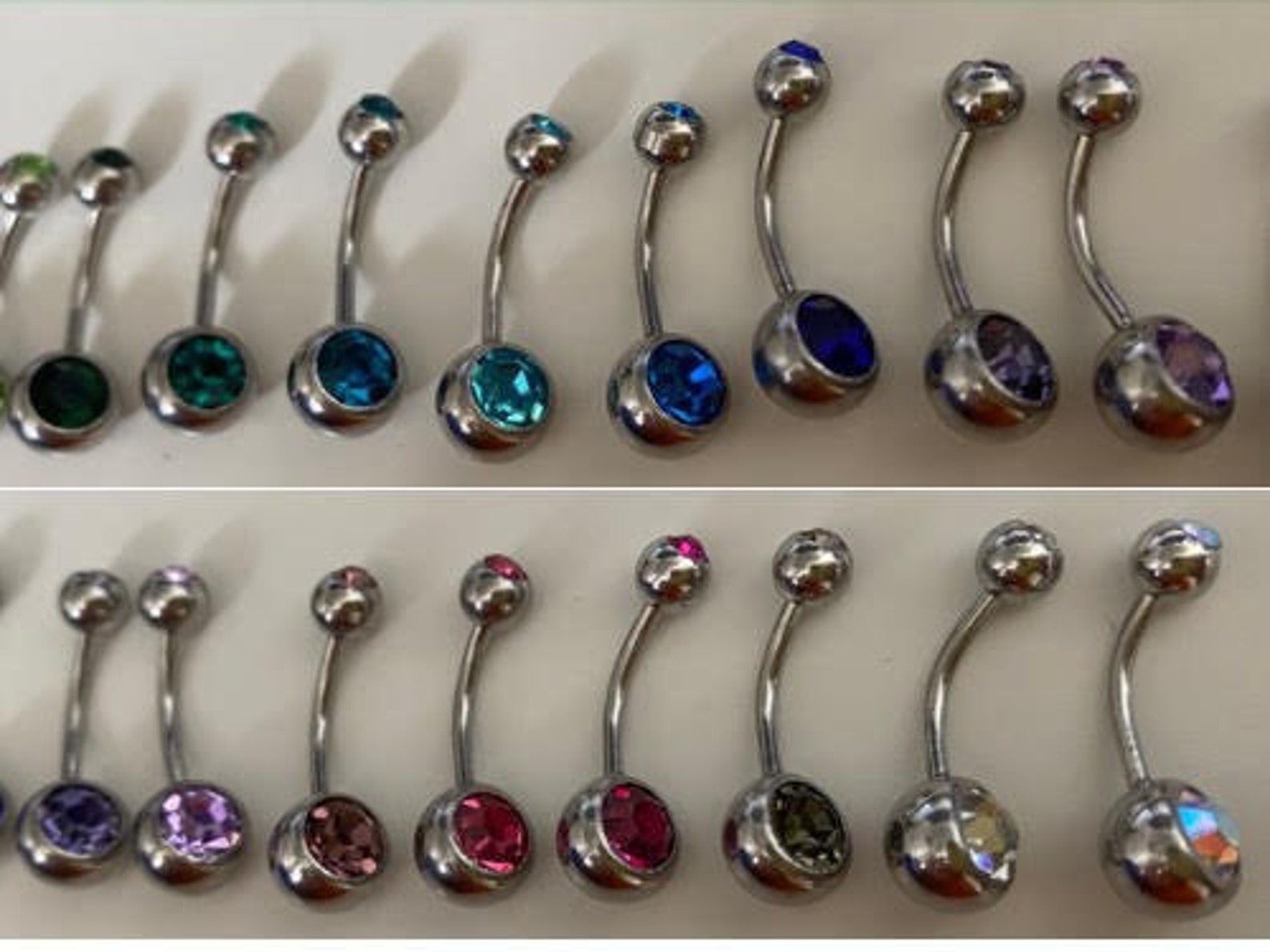 Belly Navel Piercing Bars Many Colours Available Etsy