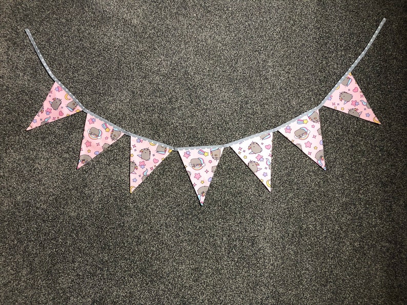 Pusheen Bunting Banner Flags Handmade Room Decor Gift - Etsy