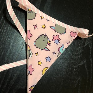 Pusheen Bunting Gift Flags Handmade Pink String - Etsy