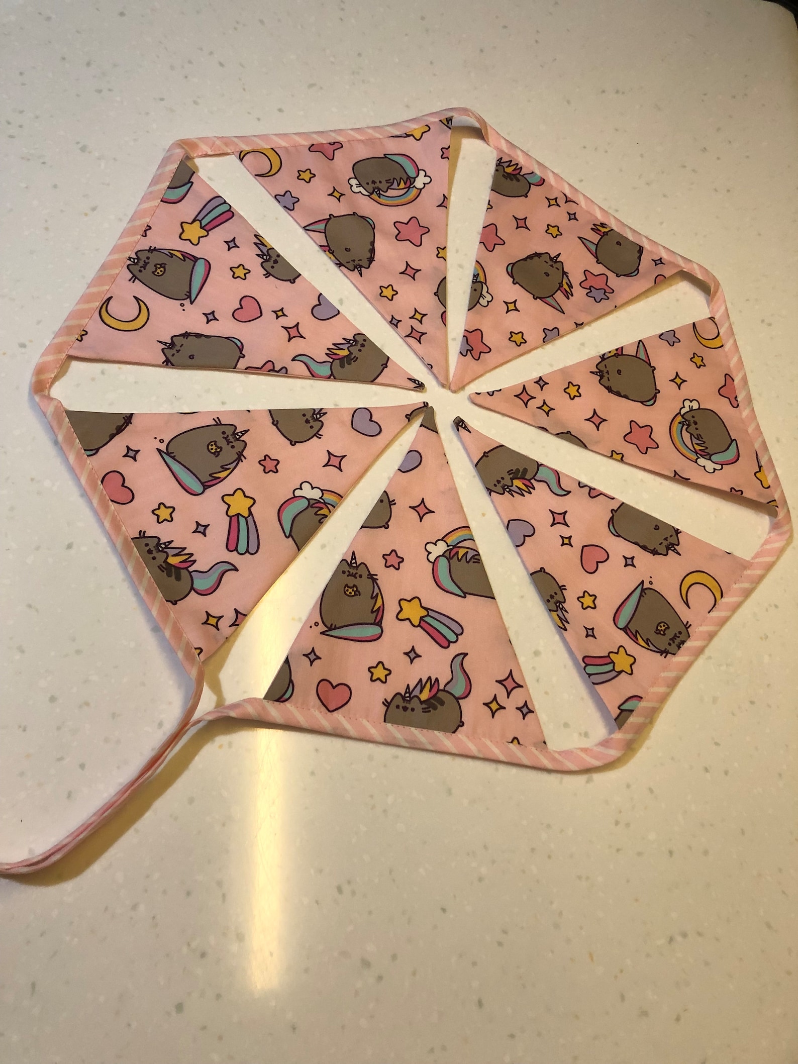 Pusheen Bunting Gift Flags Handmade Pink String - Etsy