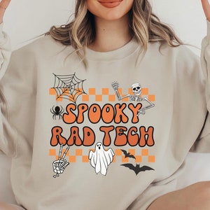 Spooky Rad Tech Sweatshirt, Retro Radiologist Sweatshirt, Halloween Rad Tech Gifts, XRay Tech, Rad Tech Week, Fall Radiology Tech Crewneck