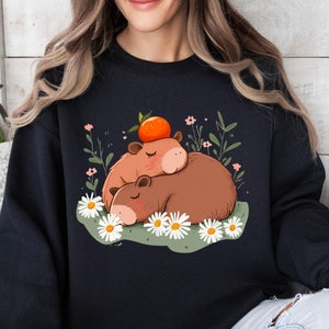 Capybara Sweatshirt, Funny Capybara Gift, Capybara Lover, Animal Lover Gift, Gift For Him, Rodent Lover, Capybara Clothing, Capybara Print