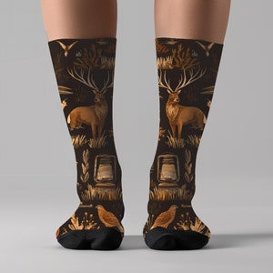 Jagdsocken, Hirschjagdsocken, Entenjagd, Geschenk für Jäger, Jagdgeschenk für Papa, Cottagecore Outdoor Geschenk, Fischersocken