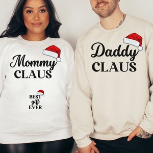 Matching Christmas Pregnancy Announcement Sweatshirt, Christmas Maternity, Couples Christmas Pregnancy Reveal Shirt, Matching Holiday Shirt