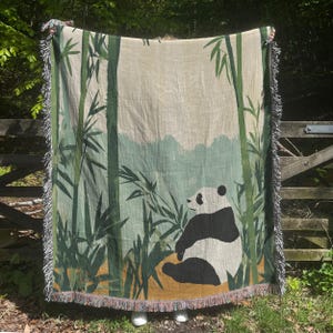 Panda Woven Blanket, Panda Tapestry, Panda Wall Art, Panda Home Decor, Animal Lover Blanket, Panda Lover Gift,Animal Wall Art, Bedroom Decor