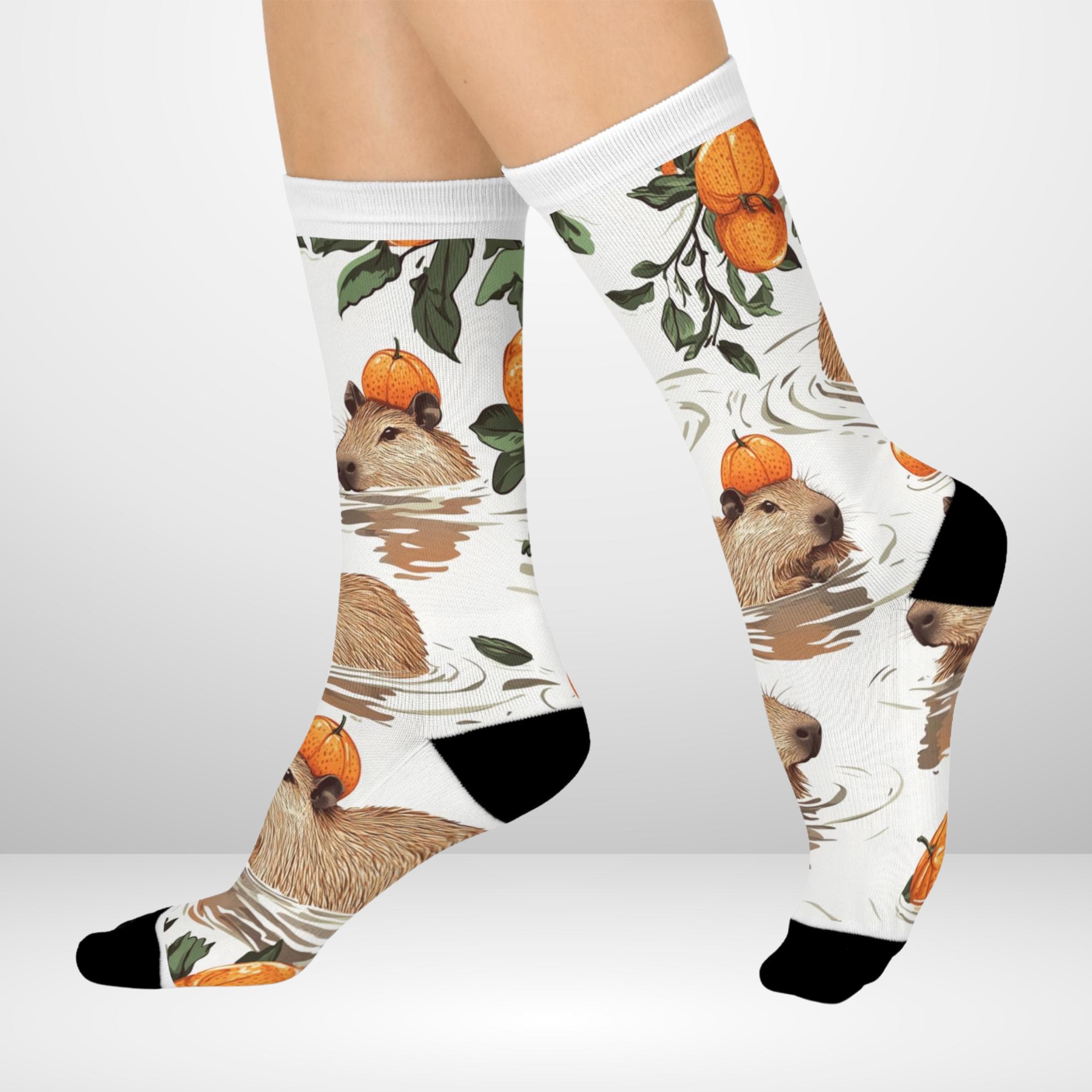 Capybara Socks, Funny Capybara Gift, Capybara Lover, Animal Lover Gift, Gift For Him, Rodent Lover Shirt, Capybara Clothing, Capybara Print