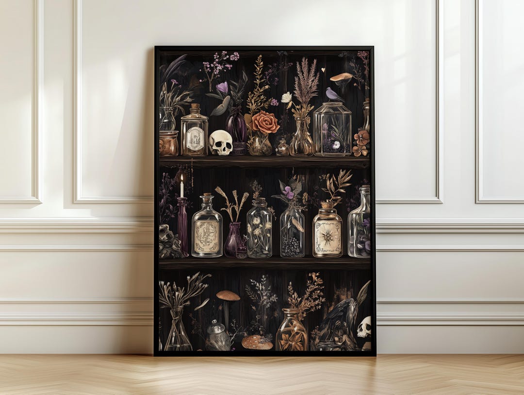 Apothecary Wall Art, Witch Art Print, Witchy Home Decor, Gothic Wall ...