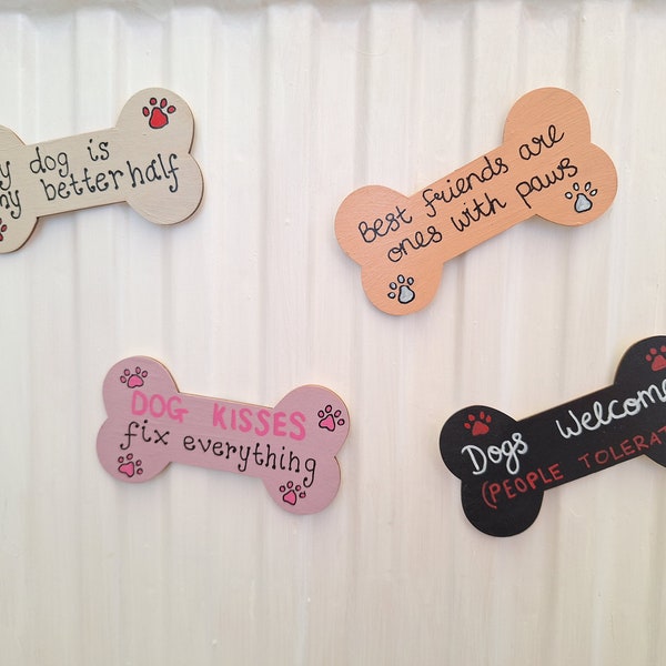 Dog Bone mdf magnets.Dog Themed. Pet Magnets. Dog Lovers. Dog Owners. Dog Obsessed. Animal magnets, Dog friends. SOLD INDIVIDUALLY!