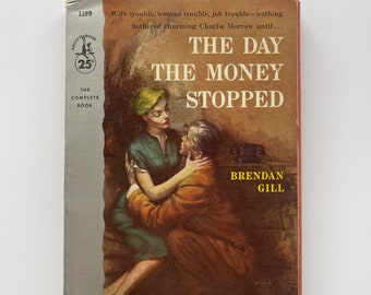 Vintage Paperback The Day the Money Stopped Brendan Gill Pocket Books Inc 1958 1199