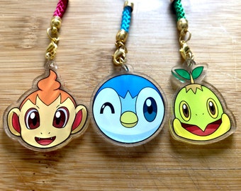 Sinnoh Starters Acrylic Keychains