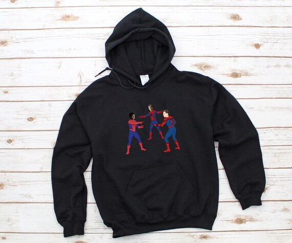 Three Spiderman Pointing Meme Hoodies Spider Man No Way Home | Etsy