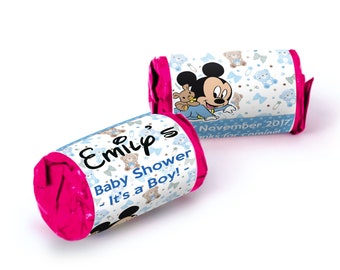 Bonbons personnalisés pour baby shower, Mini-bonbons coeur d'amour pour bébé garçon