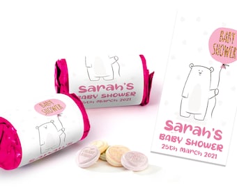Personnalisé Baby Shower Nouveau-né Mini Love Heart Sweets for baby Girl Party Favors