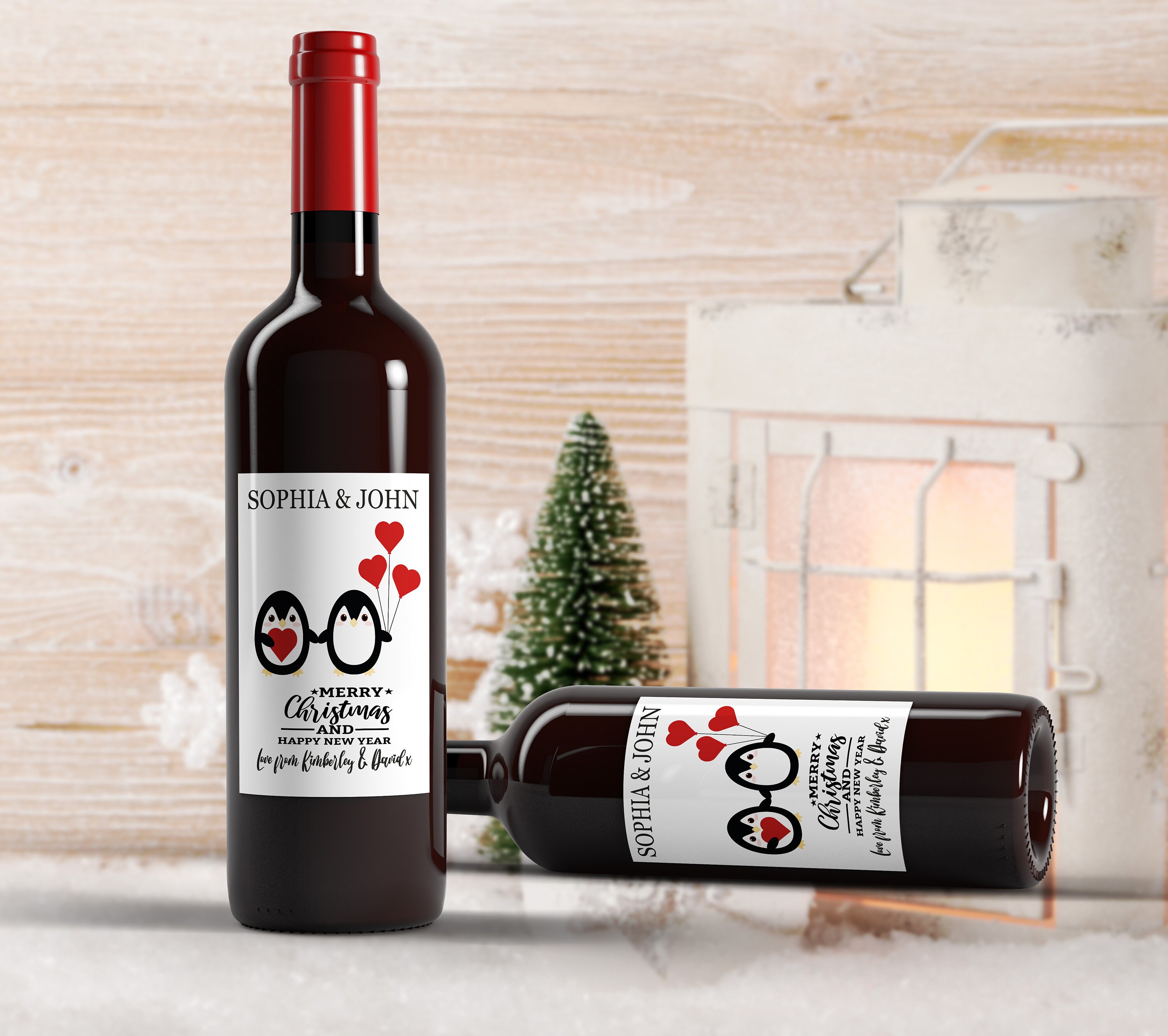 48 Etichette Natalizie Per Bottiglie Di Vino - Adesivi Decorativi Per Feste - Foto 4