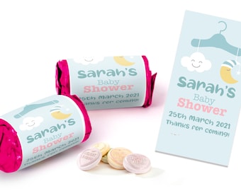 Personnalisé Baby Shower Nouveau-né Mini Love Heart Sweets for baby Girl or Boy Party Favors