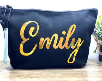 Personalised Make Up Bag, Cosmetics, Bridesmaid Gift, Birthday Present for Her, Girl, Mothers Day, Valentines, Sister, Aunty, Mum, Niece
