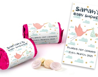 Personnalisé Baby Shower Newborn Mini Love Heart Sweets for baby girl Party Favors