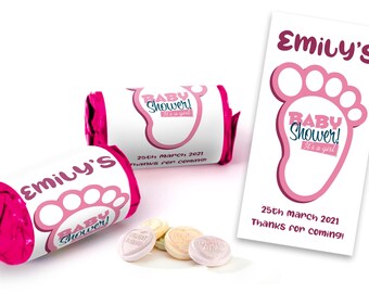 Personnalisé Baby Shower Nouveau-né Mini Love Heart Sweets for baby Girl Party Favors