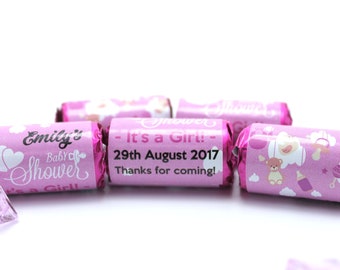 Personnalisé Baby Shower Nouveau-né Mini Love Heart Sweets for baby Girl Party Favors