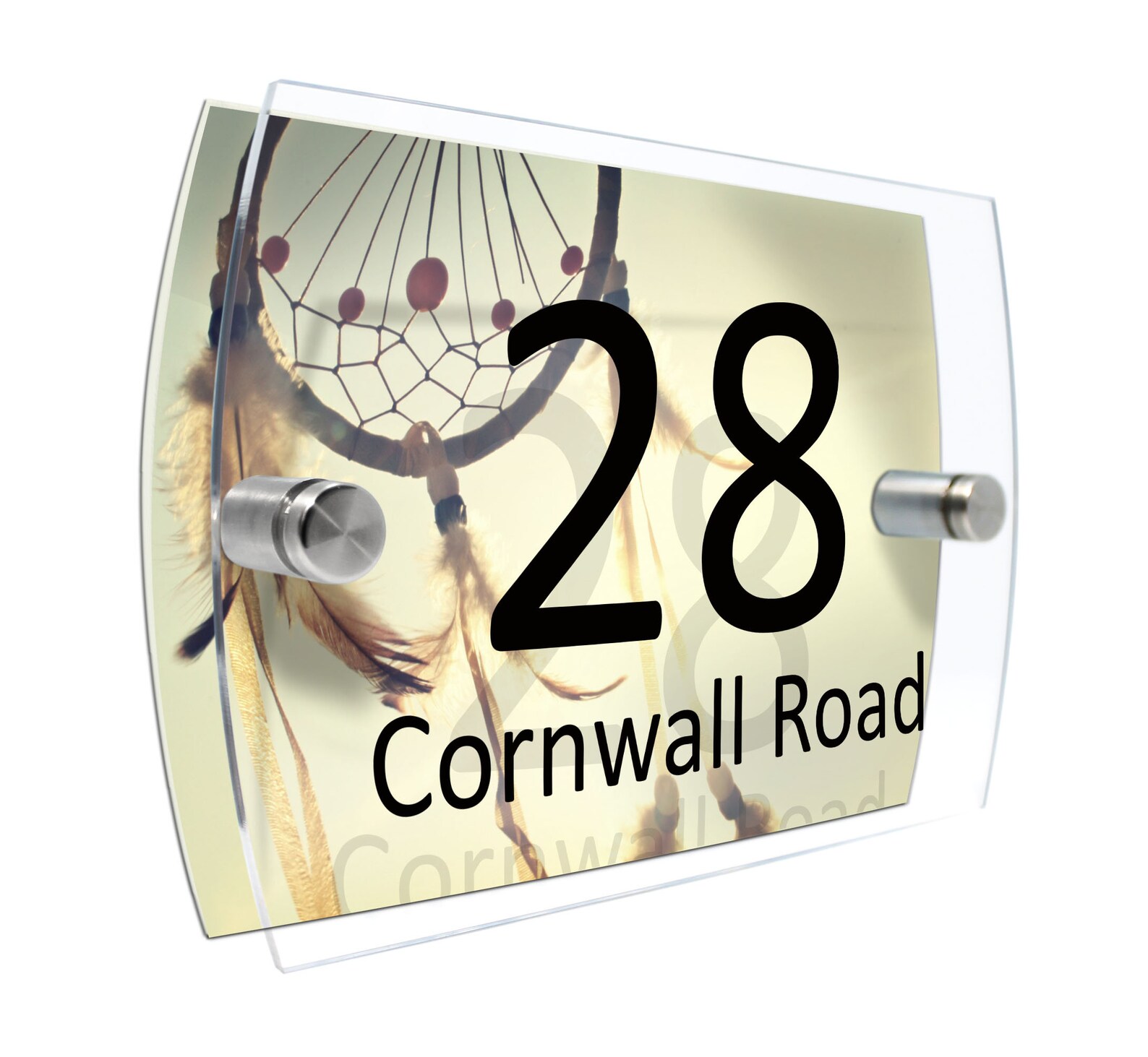 Modern House Number Property Sign Name and Number Street Wall Etsy