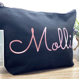 Personalised Make Up Bag, Cosmetics, Bridesmaid Gift, Birthday Present for Her, Girl, Mothers Day, Valentines, Sister, Aunty, Mum, Niece