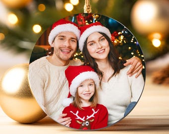 Custom family photo Christmas ornament Personalised birthday or Christmas gift perfect gift option