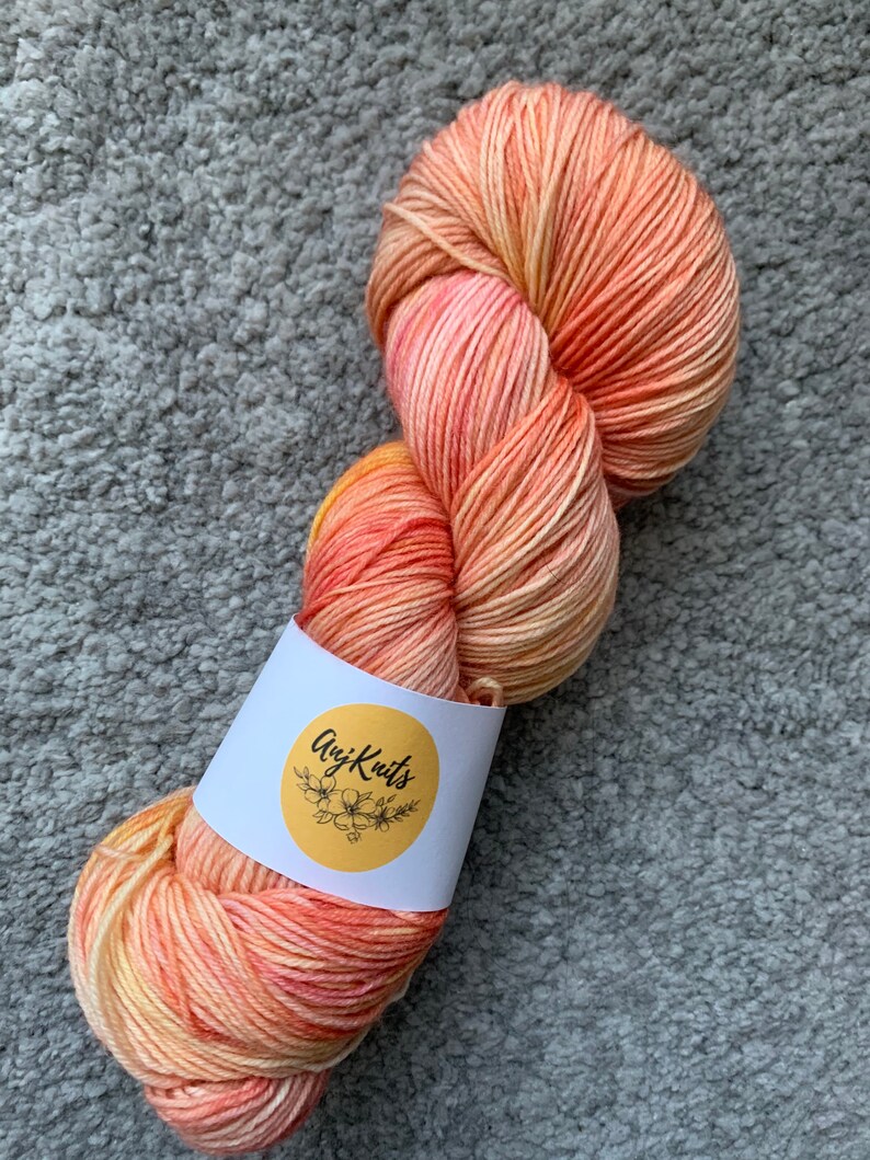 Just Peachy 100g Hand Dyed Yarn