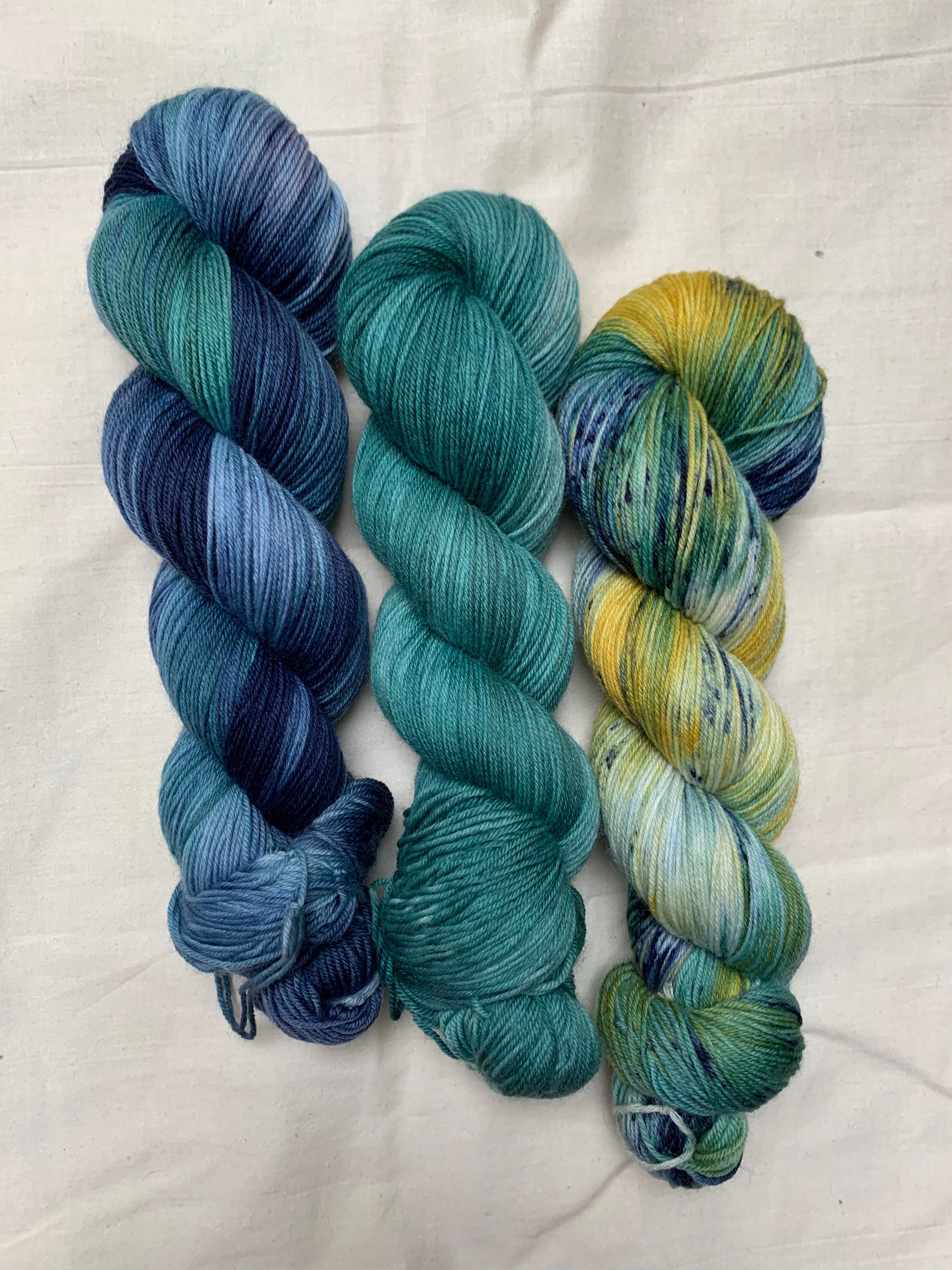 3 x 100g yarn set Under the Sea Etsy