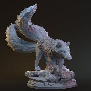 Wolf miniature Sister of the Dawn dnd miniature wolf RPG miniature wolf mordheim style wolf wargame fantasy wolf