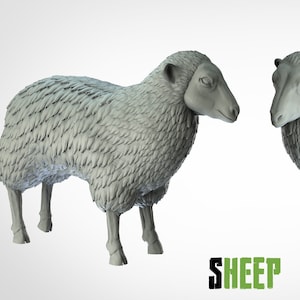 Sheep Miniature - ideal for Dungeons and Dragons and other Tabletop RPGs/Wargaming/D&D