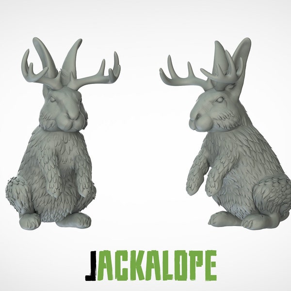 Jackalope Bunny Miniature - ideal for Dungeons and Dragons and other Tabletop RPGs/Wargaming/D&D