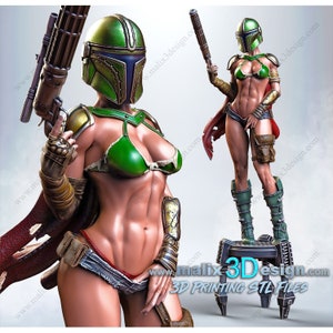 Female Boba Fett Porn - Lady Mandalorian 1:10 Ideal for Dungeons and Dragons and - Etsy Australia