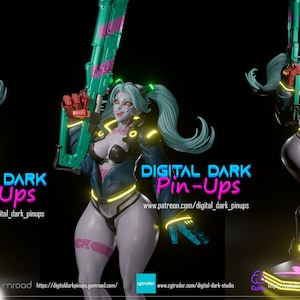 NSFW Rebecca Cyberpunk Sexy Nude Pin up Female Nsfw Pin up Nsfw