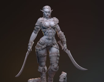 Miniatura de la guerrera Hanza: Hermanas del Amanecer RPG, D&D