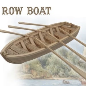 Row Boat- treasure island - ideal for Dungeons and Dragons and other Tabletop RPGs/ D&D/ Wargaming